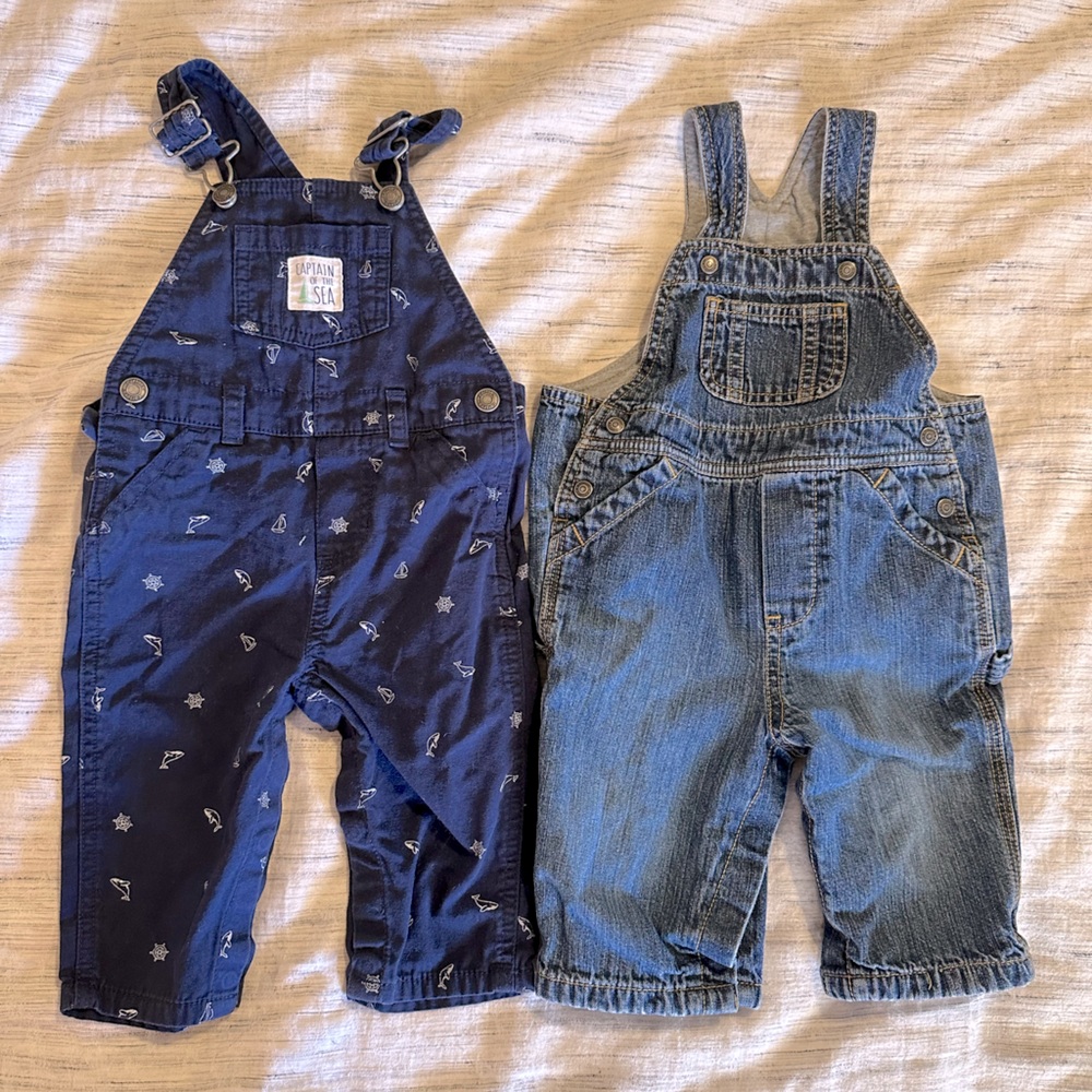 Overalls GAP and Carters two pairs